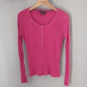 Peak Performance Bright Pink Long Sleeve Henley